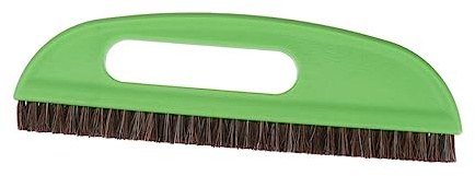 DECOMELODY Wallpaper Sticking Brush with Thickened Synthetic Bristles, Green 3-Row Long Hair Glue Brush for Wall Covering and Mural Construction Tools
