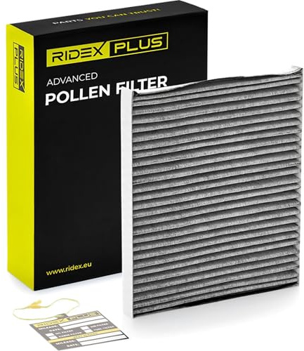 RIDEX PLUS 424I0310P Innenraumfilter Pollenfilter Aktivkohlefilter Höhe: 18 Breite: 176 Länge: 205 Kompatibel mit FIAT PANDA 169 500 312, HYUNDAI Tucson TL, TLE, KIA SPORTAGE SL