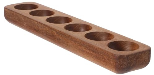 SHINEOFI Portauova in Legno Massello per Cucina Vassoio Portauova Compatto per Frigorifero Accessorio per Riporre le Uova in Legno Naturale Vassoio Decorativo per Conservare le Uova