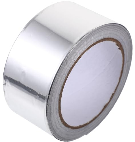 EXAOMBLE Breites Aluminiumfolienklebeband 5cm X 20m Leitfähig und Wasserabweisend Geeignet für Elektrische Reparaturen und Fußbodenheizungsrohrdämmung