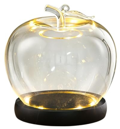 Glass Dome, Fruit Shape Glowing Ring Display, Preserved Flower Glass Cover, for Collectors Home Office Shop Jewelry Collectibles Figures Dolls Crafts Souvenirs