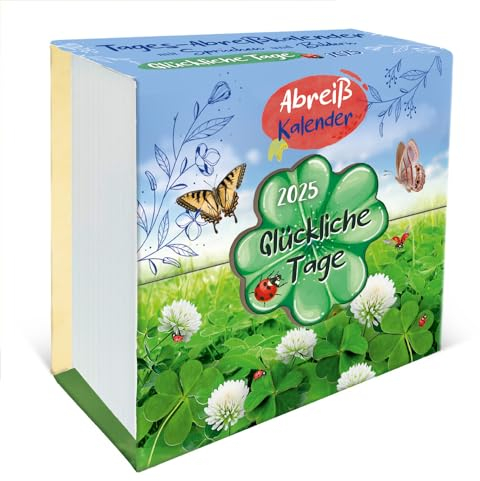 Trötsch Geschenkkalender Abreißkalender Glückliche Tage 2025: Tischkalender Abreißkalender