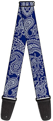 Buckle-Down GS-W34292 Gitarrengurt – Paisley Blau/Weiß – 5,1 cm breit – 73,7–137,2 cm Länge