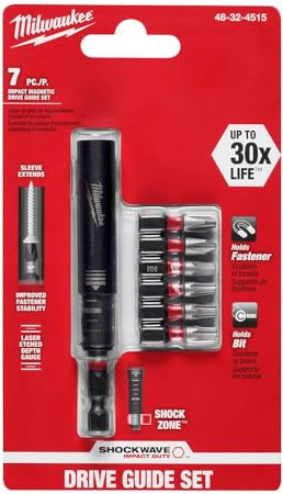 Milwaukee 48-32-4515 3 Inch Impact Magnetic Drive Guide Set - 7 PC