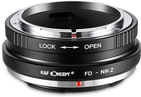 K&F CONCEPT FD-NIK Z Mount Adapter Objektivring für Canon FD-Objektivadapter Kompatibel mit Nikon Z 7 und Nikon Z 6 spiegellosen Vollformatkameras