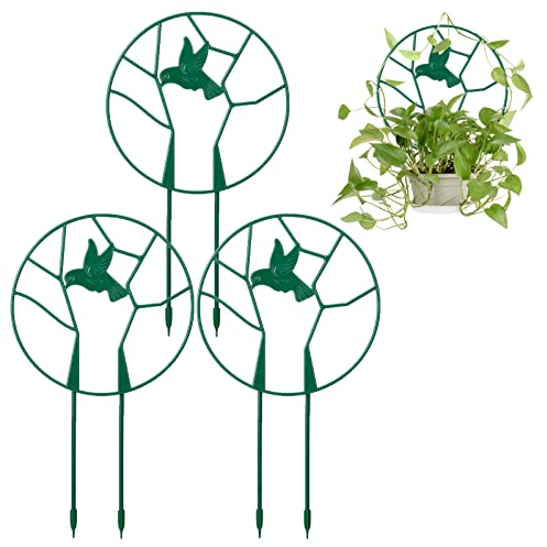 MCDSAJ 3 piezas de plástico para plantas trepadoras verticales para plantas de jardín de 22,8 x 43,1 cm, estacas para plantas de jardín para flores, verduras, rosas, guisantes, pepinos de hiedra