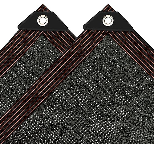 Toldo de 6 x 8 cm, rectangular, grande, con ojal, 90 % protección solar, color negro, toldo de jardín, terraza, tela UV, para plantas, casa de agua, ganado