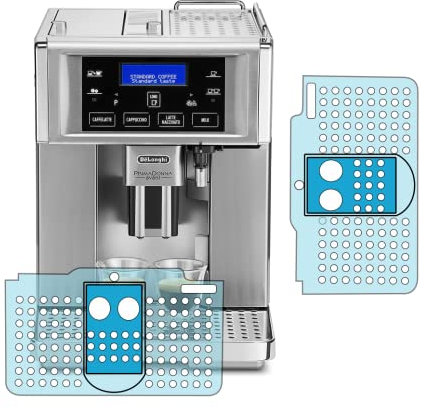 3 x Schutzfolie passend für DeLonghi PrimaDonna/PrimaDonna Avant ESAM 6700-6620 - 6650-6708 - 6720-6750 - Abtropfblech - Tassenablage - Tropfblech