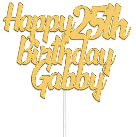 KreateSquare Personalised Cake Topper, Custom Name Party Cake Decoration