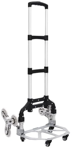 Treppensteiger Aluminium Sackkarre klappbar 70 kg Tragkraft Höhenverstellbarer Multifunktions Einkaufswagen