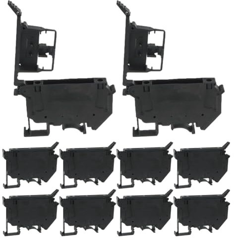Sunmeit UK5- UK5RD Ohne LED, DIN-Schienen-Sicherungsklemmensockel, Trennklemmenblock-Schraubklemme (Packung mit 10 StüCk, Schwarz)