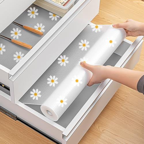 Uixxducc Schubladenmatte Antibakterielle Küchenschrank Antirutschmatte Wasserdicht Ölbeständig Staubdicht Schneidbar Feuchtraum-Matte, für Küchenschränke Schubladen Schrank (45x150cm)