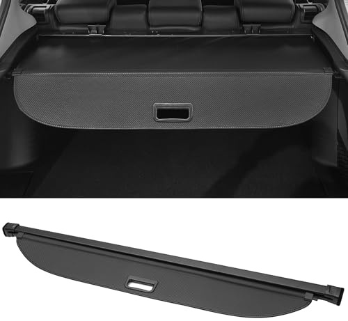 Motoforti Kofferraum ausziehbare Laderaumabdeckung für Mercedes-Benz GLE350 3.5L 2016-2019 Heckkofferraumablage Gepäcksicherheitsschutzschirm, Canvas, Schwarz Carbonfaser