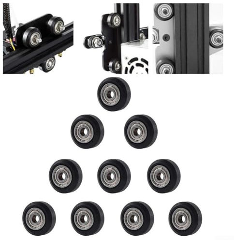 10 Stück Druckerräder, Linearlager für 3D-Druckerrad, Kunststoff-Riemenscheibe für Creality für Ender 3 für Pro V2 für CR-10 Drucker