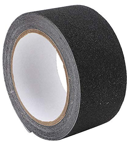 AKLOSIPY Rutschfestes Klebeband, 5 M, PEVA/PU-Gummi, rutschfest, für Bodenbeläge, Stufen und Schleifmittel für Verbesserte Böden (Black)