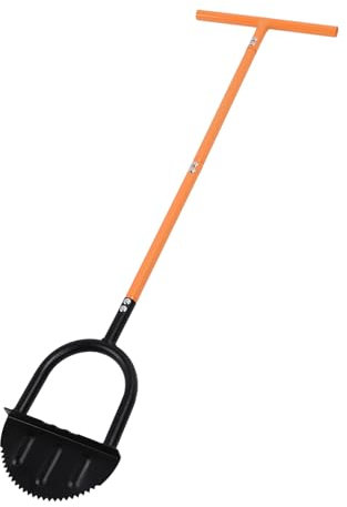 Oreilet Tagliabordi per Prato a Mezzaluna, Tagliabordi Manuale Giardino con DenteSega Acciaio, 37,8 Pollici con Manico Lungo Pala per Rifinitura dei Bordi Dell'erba per Bordi Aiuole