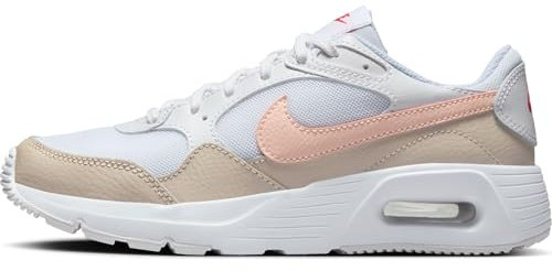 Nike Scarpa Air Max SC-Ragazzo, White/Echo Pink-Lt Orewood BRN, 38 EU