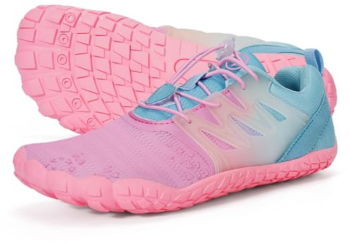 Bigzagger Chaussures pieds nus pour femme et homme - Chaussures de trail avec boîte à orteils large et semelles Zero-Drop - Légères et respirantes - Chaussures pieds nus confortables antidérapantes