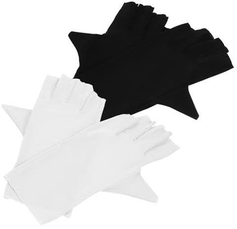 FRCOLOR 2pairs Uv Nail Gloves Gloves for Women Uv Protection for Manicure Gel Nail