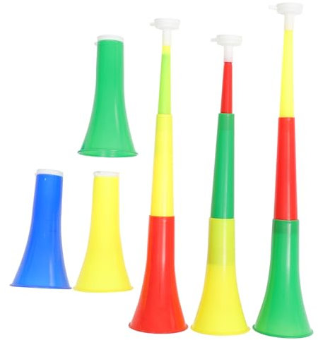 HEMOTON 6stücke Fußballhorn Teleskop-trompetenspielzeug Aus Kunststoff -trompete Für Sportveranstaltungen Partys Und Outdoor-aktivitäten Kinderspielzeug