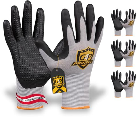 G4P Multi Flex Touch Arbeitshandschuhe, 3 Paar, Gr. 9/L, Touchscreen, EN388 | Für Werkstatt, Bau & Industrie, sicherer Halt bei jedem Griff, feines Tastgefühl, angenehme Passform, langlebig