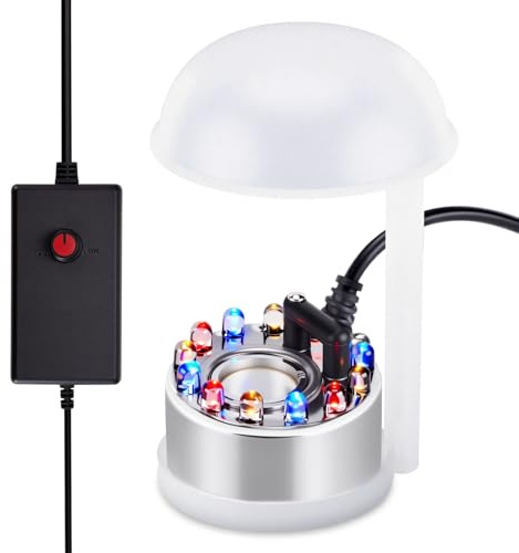 FITNATE Nebulizzatore a ultrasuoni nebulizzatore in acciaio inox 12 LED