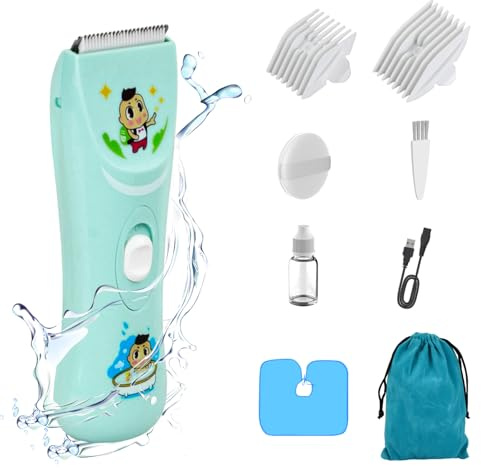 Cortapelos de Bebé, Cortapelos Profesionales Silenciosos, Kit de Corte de Pelo de Bebé, Máquina de Corte de Pelo Inalámbrico Cortadora de pelo Silencioso, Máquina de Cortar Pelos Electrónica para Niño
