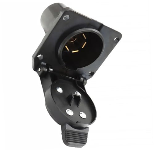 Ciieeo Adaptador De Remolque De 7 Vías para Coche Americano Conexión Eléctrica Resistente Uso Remolques Estándar Compatible Vehículos De América Instalación Sencilla Verano y Carretera