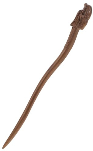 SHERCHPRY Bâtonnet à Cheveux Bois Style Vintage Outil De Coiffure Forme De Tête De Dragon Baguette à Cheveux Pour Filles