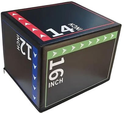 Jiuvaso Attrezzo per Esercizi di Salto con Box pliometrico 3 in 1, per Allenamento di, agilità per la casa, Style D