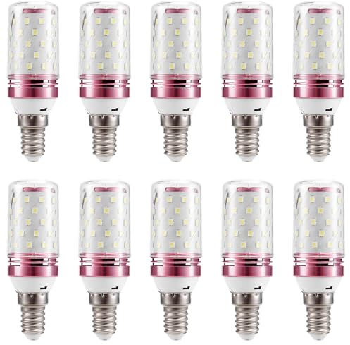Flaroey 10Pezzi Lampadina LED A Mais E14 12W Sostituzione Lampade al Bulbo di Mais Alogene Cricchetto Piccolo A Vite Lampadina Intelligente A Luce Bianca A Risparmio Energetico
