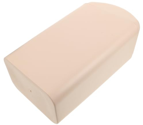 TOPPERFUN Cubo de Basura de Plástico con Tapa Abatible Capacidad 8 Litros Color Caqui Diseño Compacto para Espacios Pequeños Adecuado para Baño Cocina y Oficina Bote de Basura con