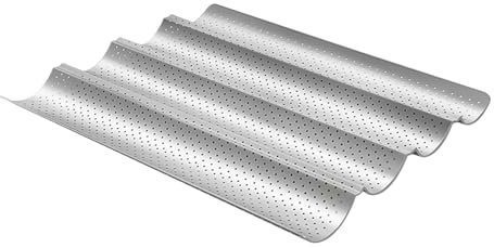 Molde de acero al carbono antiadherente resistente al calor, 4 kg, para pan francés, sándwich, tostadas y pastelería, diseño compacto