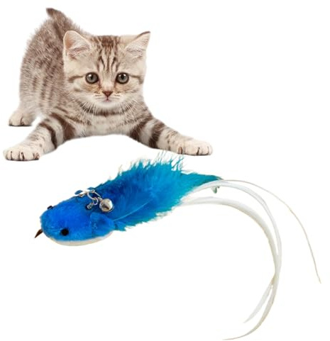 Kattfjäderleksaker påfyllning - reservtillbehör, interaktiva teasertillbehör, färgglada fjäderklockor, för kattungar, inomhusträning, rekreation,