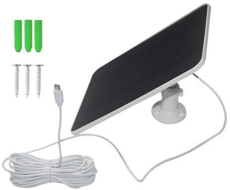 Ring Kamera Solar Ladegerät - 20W Typ-C Smart Sensor - Solar Power Bank Ring Solar Ladegerät | für Innenraum, Zuhause, Büro, Wohnung, Studentenwohnung, Balkon, Patio, Scheinwerfer,