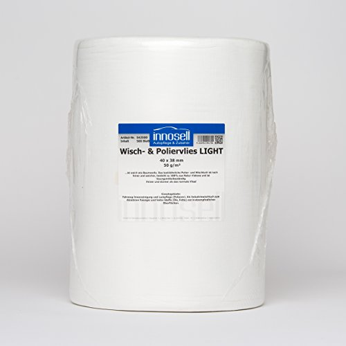 Poliervlies Poliertuch Industriewischtuch Vlies Light Rolle mit 500 Abrissen (40 x 38 cm) 50 g/m2