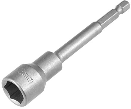 Sourcingmap 1/4 Quick-Change Hex Shank 13mm Nut Setter Driver Drill Bit, 100mm Length, Metric No-Magnetic