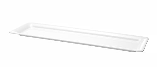 HENDI GN-Tablett, Temperaturbeständig von -20°C bis 70°C, Hygienisch und bruchfest, Küchentablett, Serviertablett, Gastronormbehälter, Gastronorm Platte, GN 2/4, 530x163x(H) 20mm, Melamin