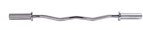 Langhantelstange Olympische Langhantel Gerade/Curl Stange 4ft / 5ft für 50mm Panel Maximale Belastung 120 Kg mit 2 Halsbändern,1.2m-Curved