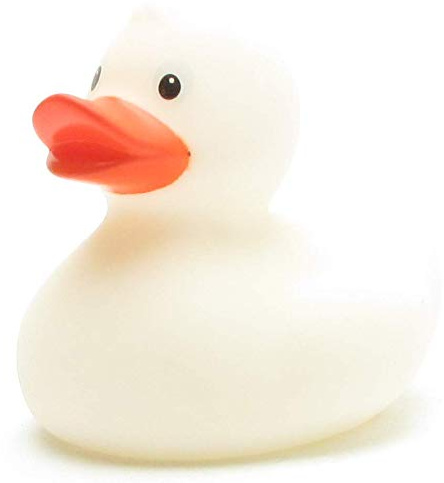 Duckshop Magic Badeente mit UV Farbwechsel - weiß I Quietscheente I L: 8 cm