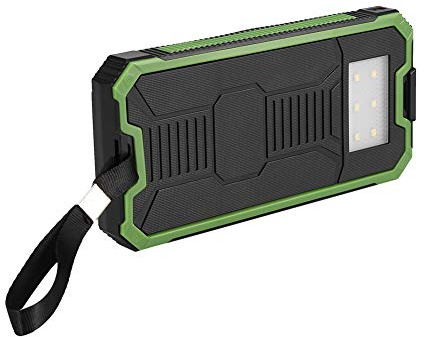 Banca Di Energia Solare, Kit fai da te portatile con custodia mobile Power Bank doppia USB Polar da 20000 mAh con ricarica rapida Verde