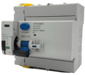 Interrupteur différentiel auto-réarmable Super immunisé SI Type A, 10 Ka 4P 40 A 30 mA (temps de reconnexion 10, 60, 300s) (4P 40A 30MA)