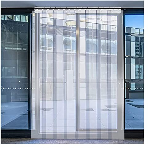 SYFXZZDS PVC Strip Door Curtain PVC Vertical Blinds Slat Curtain PVC Strip Blind for Warehouse Factories Supermarkets, Easy Install (Size : 135x230cm/53.15x90.55in)