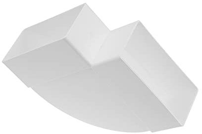 Repa Market 110 x 55 mm Codo de conducto rectangular horizontal para conexión de tuberías, ángulo: 90°, sistema de ventilación, calefacción, refrigeración, elemento de ventilación para espacios