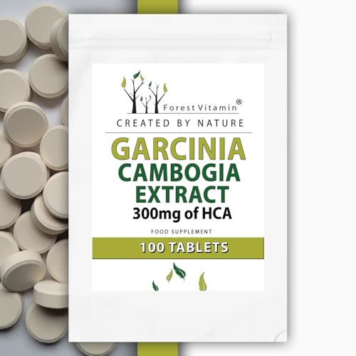 GARCINIA - Forest Vitamin - Garcinia Cambogia Extract 300mg HCA - 100 Tabletten - Malabar Tamarind Fruit Extract 500mg - Vorrat für ca. 3 Monate - Gewichtskontrolle