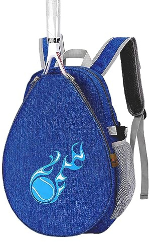 Jomewory Tennisrucksack, Schläger Tragetasche Pickle Bag, Tennisschlägerträger, Badminton Rucksack mit Mehreren Taschen, Tennis Schultasche für Jugendliche, 40x28x15cm
