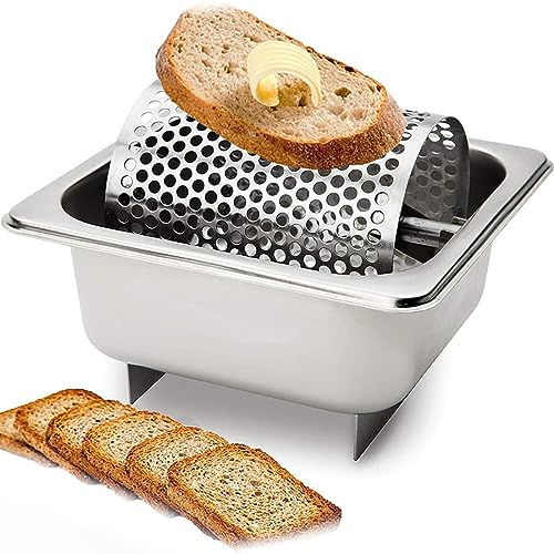 HYQNG Manual Butter Roller, Frying Pan Butter Roller, 304 Stainless Steel Butter Spreader Roller, Perforated Roller Design Removable, Holds 36 Ounces of Butter, Easy to Clean