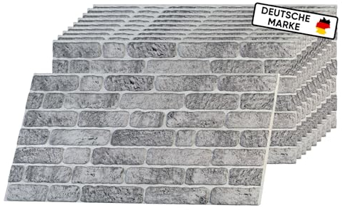 Wandpaneele Steinoptik - 3D Effekt - Wandverkleidung Steinoptik für Küche, Wohnzimmer, Innen- und Außenbereich - Steinoptik Styropor - 3D Wandpaneele - Akustikpaneele I ST115 |