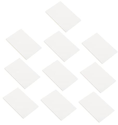 10St Haftnotiz Notizblöcke memo notizklotz Notizzettel aus Kunststoff wiederverwendbare Notizzettel fluoreszierender Film Hinweis Etikett Notizbuch Aufkleber das Haustier Weiß