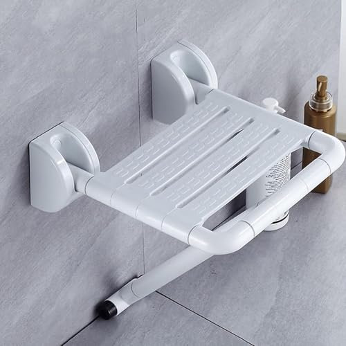 Foldable Wall Mounted Safety Support Non Slip Folding Shower Non-Slip Chair Shower Seat For Elderly and pregnant woman,the disabled Up To 220 Pounds Shower Assist Aid